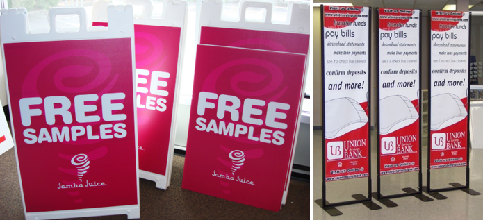 Free Samples A-Frames and Banner Stands