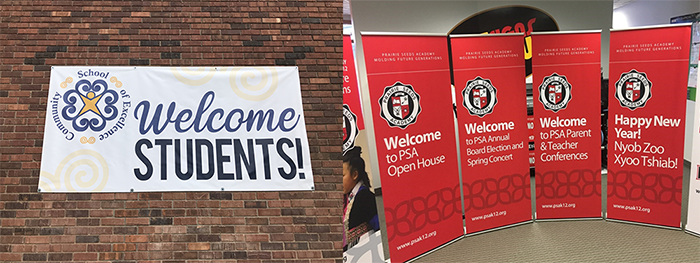 Welcome Students Banner and Banner Stands