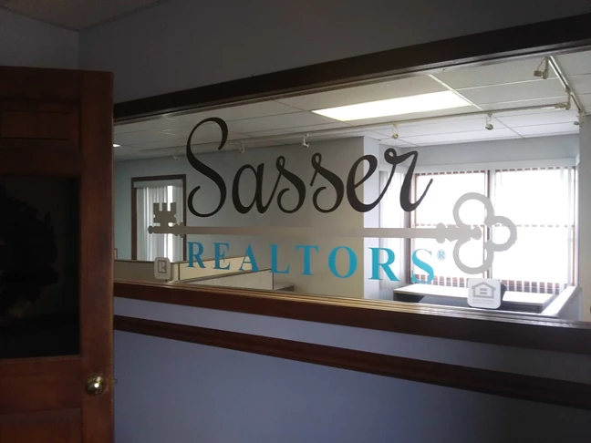 Sasser Realtors | Frosted Vinyl | Digital Etchmark | Window Graphics | Corporate Branding Signs | Real Estate | Beavercreek, OH