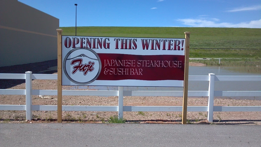 Post & Panel Sign for Japanese Steakhouse | Restaurants, Diners, Bars & Food Truck Signs | Rapid City SD