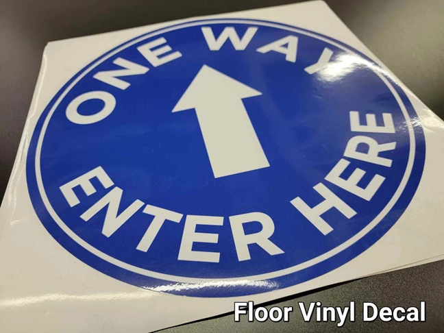 Floor Vinyl Decal with arrow