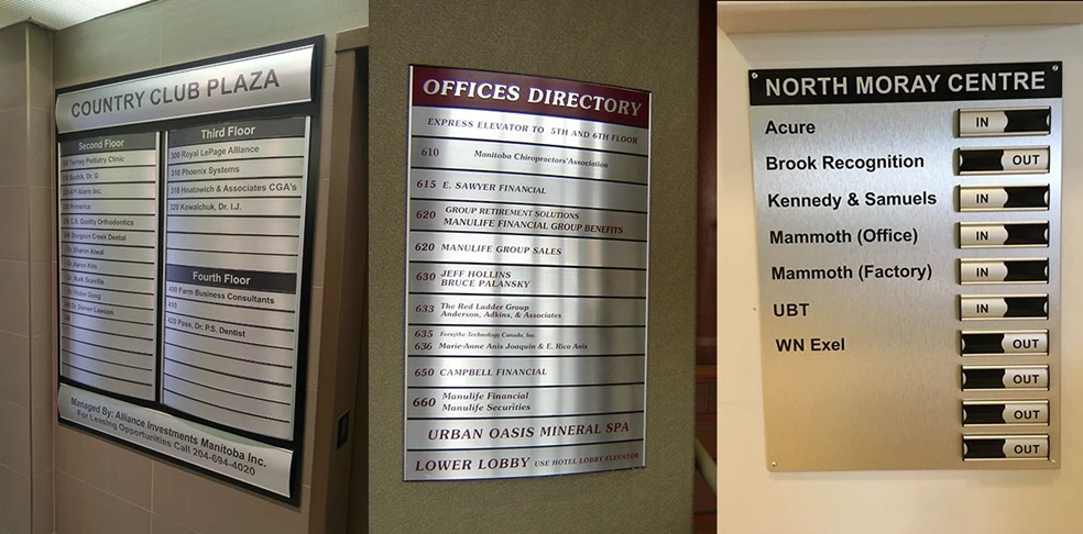 Directory Signs in Winnipeg
