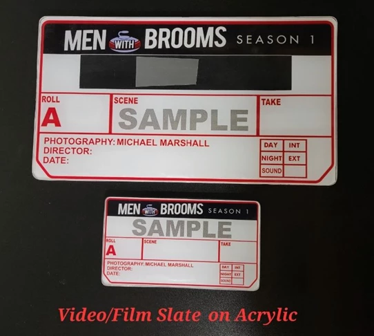 Video Film Slate on Acrylic