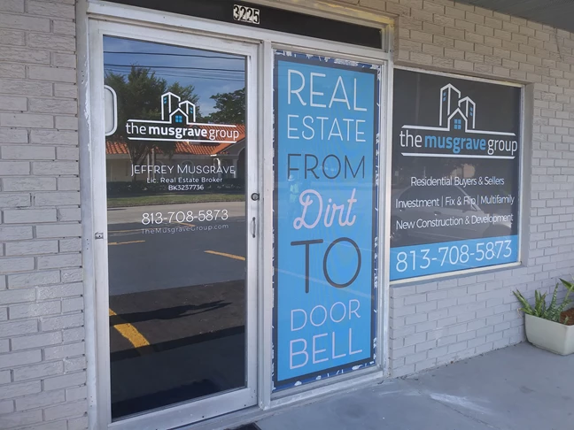 Window Graphics | Property Management Signs | Tampa, FL | Vinyl | Window Perforation
