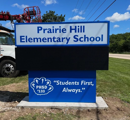 Monument Signs | Schools, Colleges & Universities Signs | South Beloit, IL | Aluminum | School Signs | EMC Signs | Prairie Hill Elementary School | Signs Now Rockford