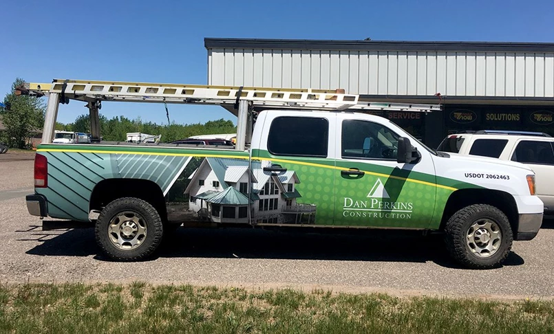 Custom Vehicle Graphics and Lettering | Truck & Trailer Wraps | Construction | Ishpeming, MI