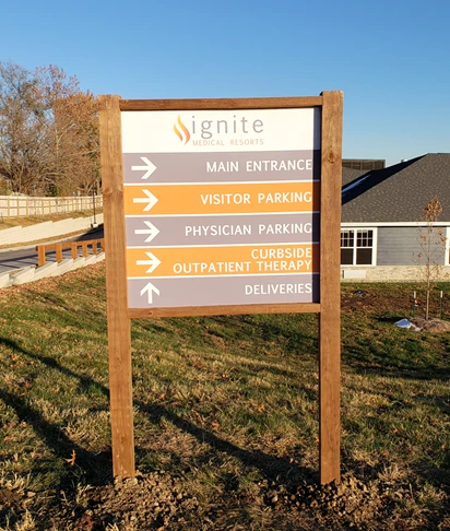 Ignite Medical Resorts | Directory Signs | Wayfinding Sign | Post and Panel Signs | Kansas City, MO | Healthcare