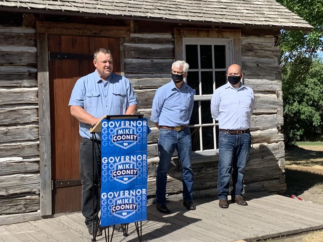 Custom podium sign for Lt Governor Mike Cooney in Helena, Montana