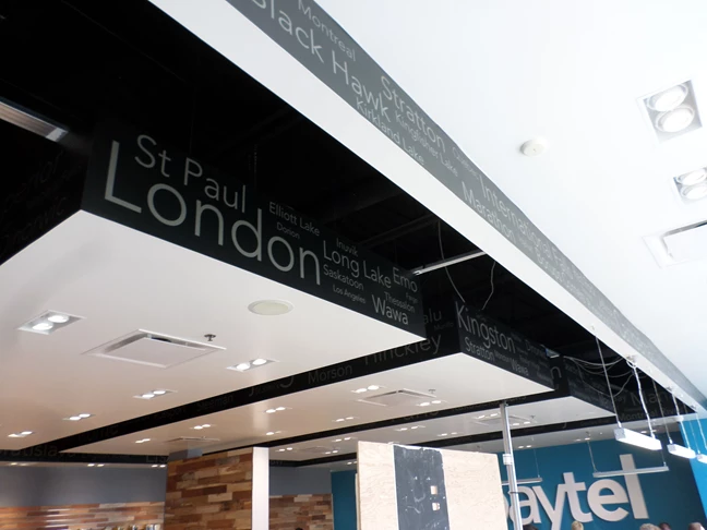 Ceiling Graphics & Displays in Plymouth