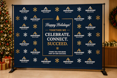 Celebrate in Style With a Branded Step-and-Repeat Banner