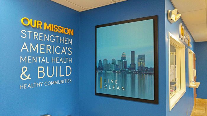 Health Clinic Interior Wall Graphics and Dimensional Lettering