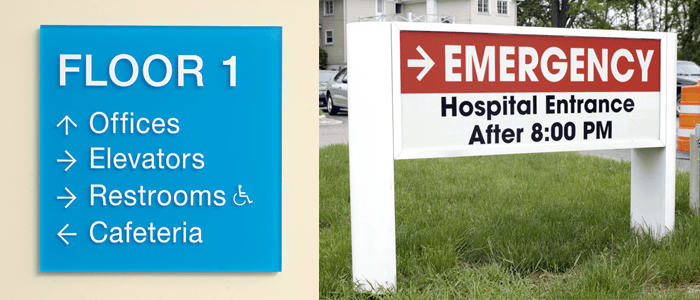 Directional Signs for Healthcare Facility