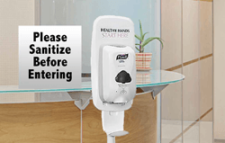 Hand Sanitizer Station With Sanitize Sign