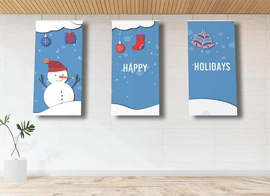 Festive Signs for Offices and Buildings: Holiday Decor Ideas