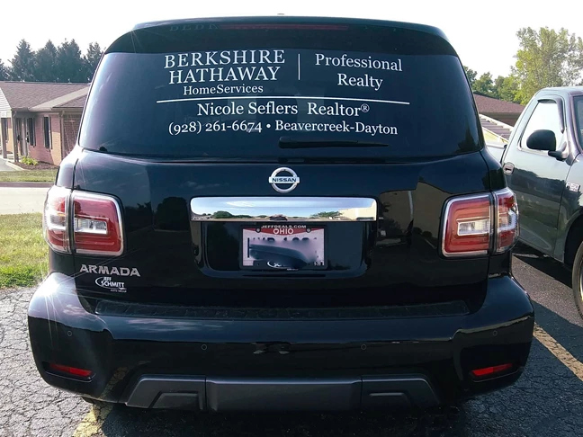 Vehicle Window Graphics | Partial Vehicle Wraps | Real Estate | Beavercreek, OH