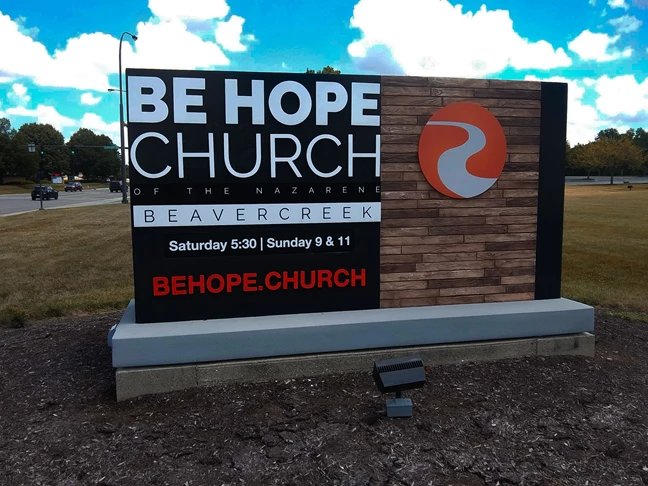 Relettering | Be Hope Church | Ground Signs | Exterior Signs | Churches & Religious Organizations | Beavercreek, OH