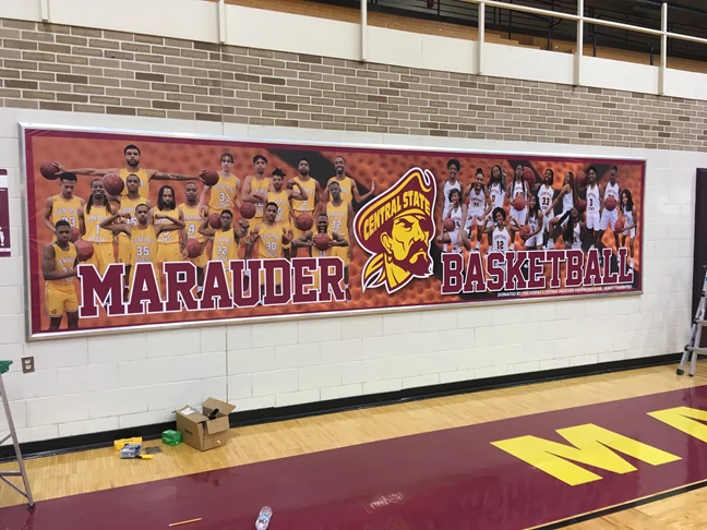 Indoor Banners | Vinyl Banners | Gym, Sports and Fitness Signs | Wilberforce, OH | Central State University | Central State | NCAA | Basketball | Gym
