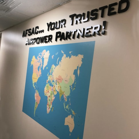 AFSAC | Airforce | Gatorboard |Dimensional Lettering | Government and Municipal Signs | Wright Patterson Air Force Base, OH