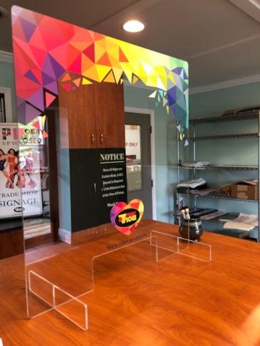 Acrylic Sneeze Guard | Protective Face Shields | Social Distancing Signs | Advertising & Design | Beavercreek, OH