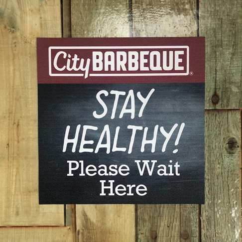 City Barbecue | Floor Graphics | Social Distancing Signs | Health and Hygiene Signs | Restaurants & Foodservice | Centerville, OH