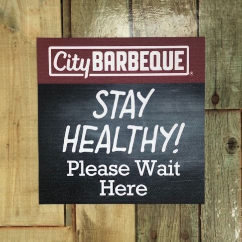 City Barbecue | Floor Graphics | Social Distancing Signs | Health and Hygiene Signs | Restaurants & Foodservice | Centerville, OH