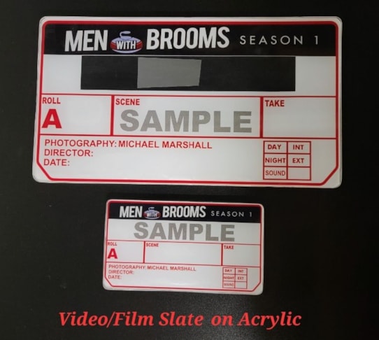Video Film Slate on Acrylic Video Film Slate on Acrylic