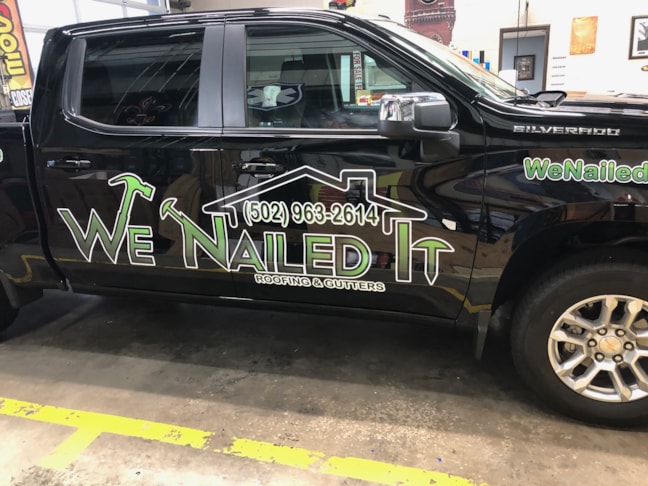 Vehicle Lettering | Construction | Louisville, KY | Vinyl