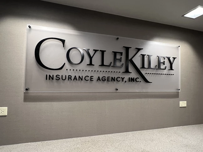 3D Signs & Dimensional Logos | Professional Services Signs | Rockford, IL | PVC | Lobby Signs | Coyle Kiley Insurance | Rockford Signs | Signs Now Rockford | 