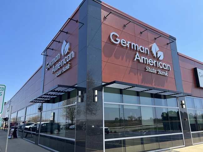 3D Signs & Dimensional Logos | Banking & Financial Institution Signs | Winnebago, IL | German American State Bank | Outdoor Signage | Outdoor Signs | Business Signage | Aluminum | Branding | Busiiness Branding