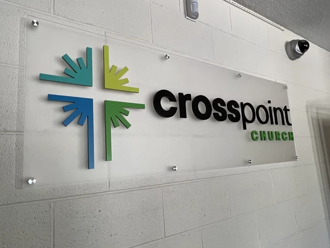 3D Signs & Dimensional Logos | Church & Religious Organization Signs | Rockford, IL | Plastic | Indoor Signage | Lobby Signs | Crosspoint Church | 