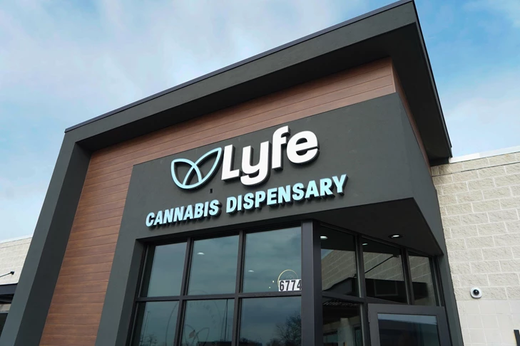 LED & Electric Signs for Business | Cannabis Industry | Rockford, IL | Aluminum | Outdoor Signs | LED Signs | Business Signage | Lyfe Cannabis Dispensary | Lyfe | Electrical Signs