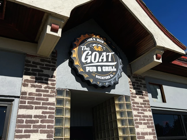 LED & Electric Signs for Business | Restaurant & Food Service Signs | Rockford, IL | Aluminum | Restaurant Signage | LED Signs | Channel Letter Signs | Signs Now Rockford | The Goat Rockford