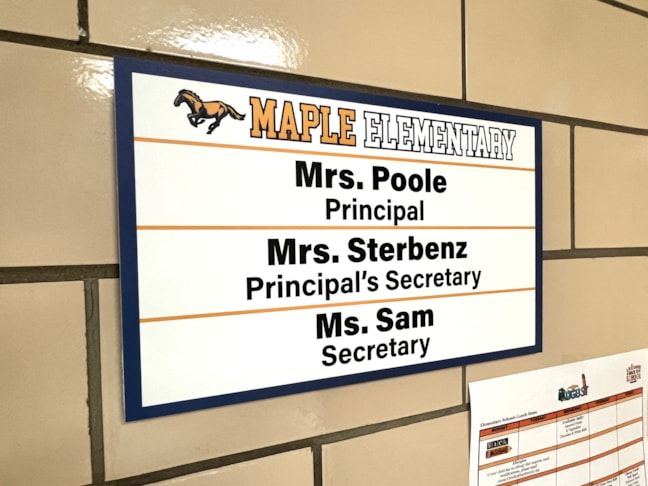 Wayfinding Signs | Schools, Colleges & Universities Signs | Loves Park, IL | Plastic | Maple Elementary | School Signs | Rockford School Signs