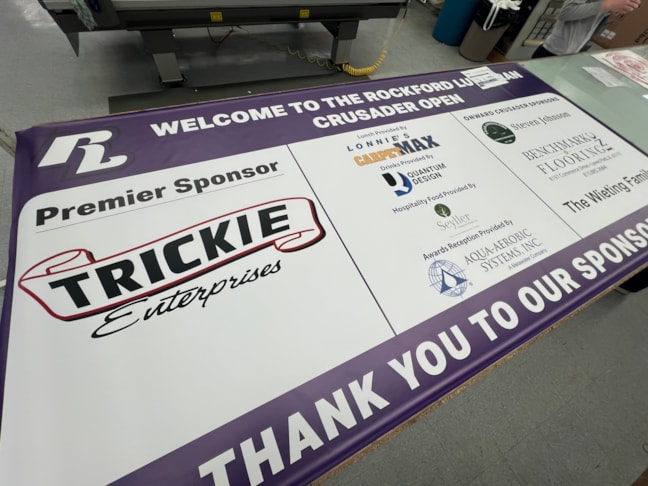 Custom Sign Printing | Golf Course, Country Club, & Outdoor Venue Signs | Rockford, IL | Vinyl | Rockford Lutheran Crusader | Golf Signs | Rockford | Beloit Custom Sign Printing | Golf Course, Country Club, & Outdoor Venue Signs | Rockford, IL | Vinyl | Rockford Lutheran Crusader | Golf Signs | Rockford | Beloit