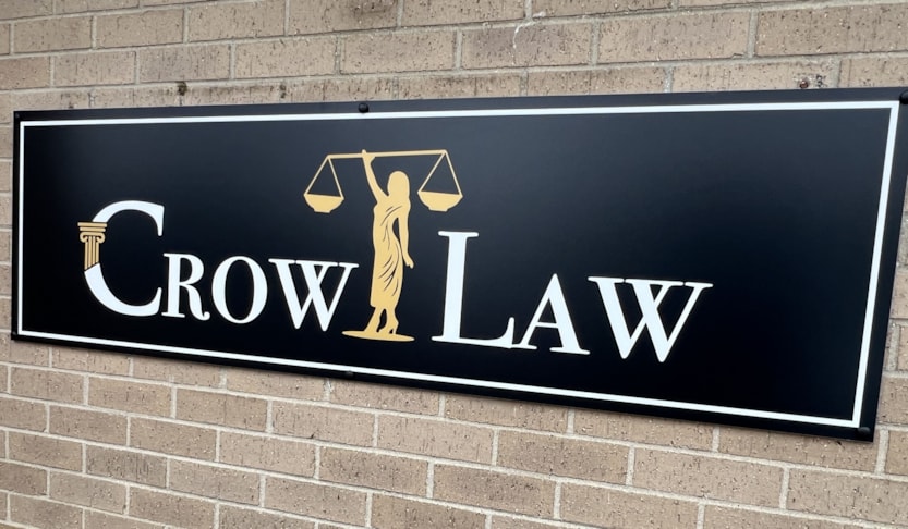 Custom Sign Printing | Professional Services Signs | Rockford, IL | Aluminum | Crow Law | Rockford Signs | Rockford Signage | Business Signs Rockford Custom Sign Printing | Professional Services Signs | Rockford, IL | Aluminum | Crow Law | Rockford Signs | Rockford Signage | Business Signs Rockford