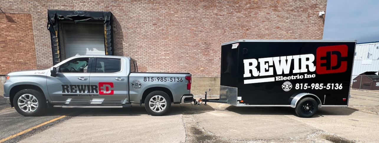Vehicle Lettering | Construction | Loves Park, IL | Vinyl | Rewired Electric | Loves Park Signs | Rockford Signs | Vehicle Wraps | Trailer Wraps | Truck Wraps 