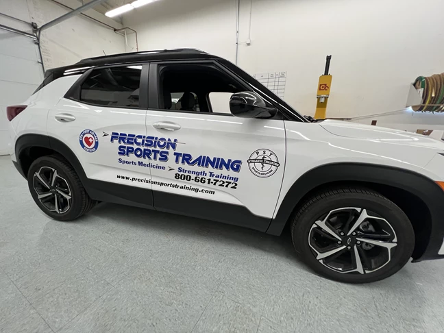 Vehicle Lettering | Gym, Sports and Fitness Signs | Rockford, IL | Vinyl | Precision Sports Training | Vinyl Decals | Car Wraps | Truck Wraps | Vehicle Wraps