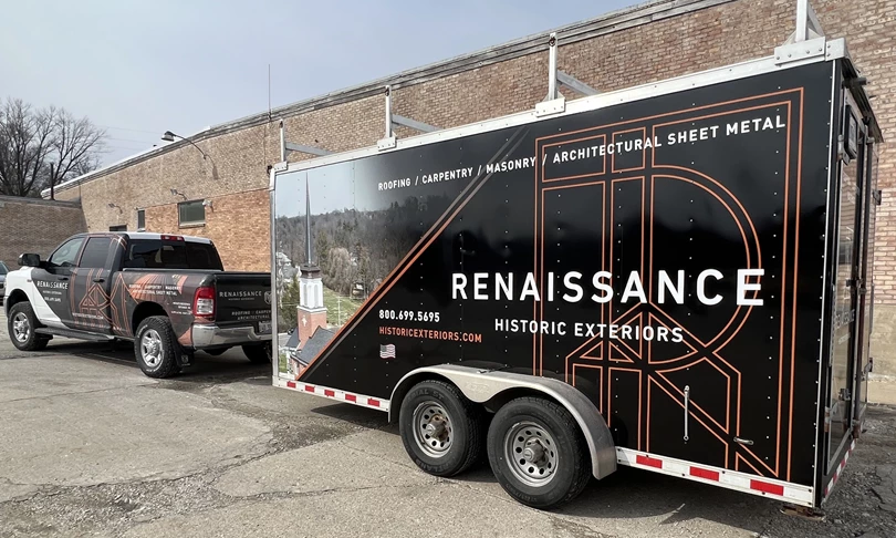Vehicle Wraps | Professional Services Signs | Rockford, IL | Vinyl | Renaissance Historic Exteriors | Trailer Wraps | Graphics | Trailer Graphics 
