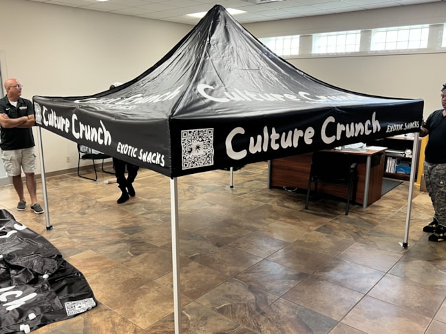 Event Tents | Retail Signs | Rockford, IL | Vinyl | Culture Crunch | Custom Tent | Rockford Signs Event Tents | Retail Signs | Rockford, IL | Vinyl | Culture Crunch | Custom Tent | Rockford Signs