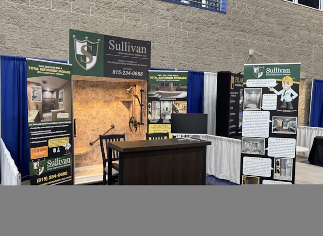 Trade Show Kiosks | Construction | Rockford, IL | Vinyl | Sullivan Home Improvement Solutions | Rockford Home Show | Sports Core | Trade Show Booth Trade Show Kiosks | Construction | Rockford, IL | Vinyl | Sullivan Home Improvement Solutions | Rockford Home Show | Sports Core | Trade Show Booth