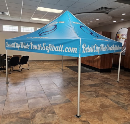 Trade Show Display Tents | Schools, Colleges & Universities Signs | Beloit, WI | Vinyl | Promotional Tents | Pop Up Tents | Beloit Wide Youth Softball