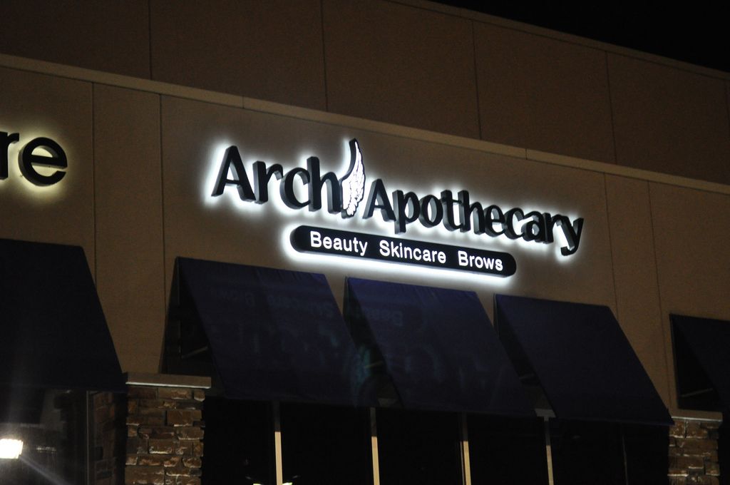 Illuminated storefront sign