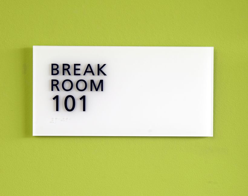 ADA Breakroom Braille Sign