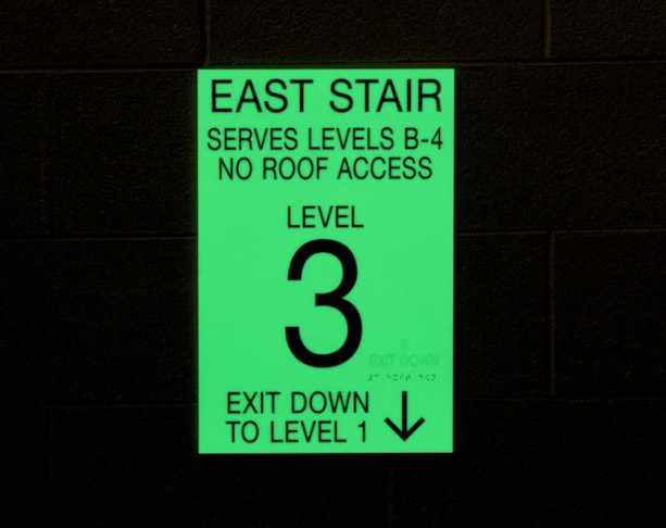 Photoluminescent Signage Photoluminescent Signage