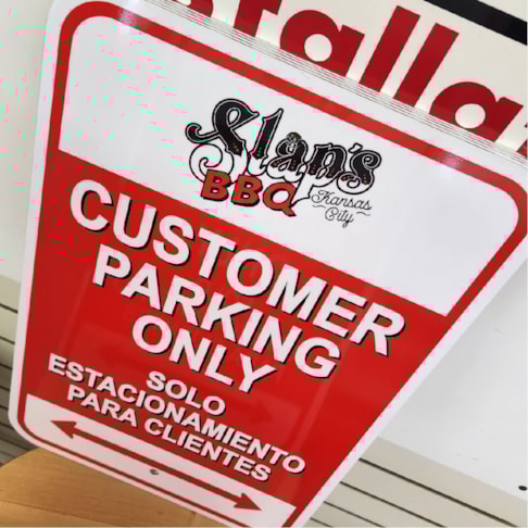 Customer Parking | Parking & Traffic Signs | Restaurant & Food Service Signs | Kansas City, MO | Aluminum Customer Parking | Parking & Traffic Signs | Restaurant & Food Service Signs | Kansas City, MO | Aluminum