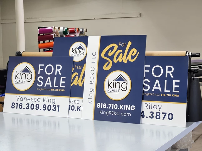 Real Estate Signs | Kansas City, MO | Aluminum | Dibond Sings | King REKC | Broker Signs
